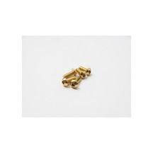 Hiro Seiko Alloy Hex Socket Button Head Screw M3x16 (4pcs | Gold) HS-48730