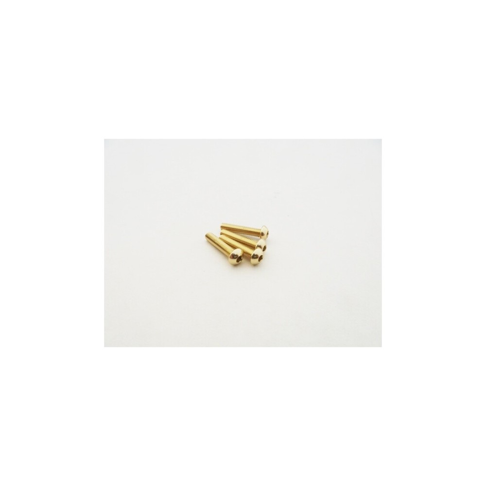 Hiro Seiko Alloy Hex Socket Button Head Screw M3x18 (4pcs | Gold) HS-48731 Hiro Seiko Alloy Hex Socket Button Head Screw M3x18 (4pcs | Gold) HS-48731