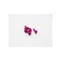 Hiro Seiko Alloy Hex Socket Button Head Screw M3x14 (4pcs | Pink) HS-48733