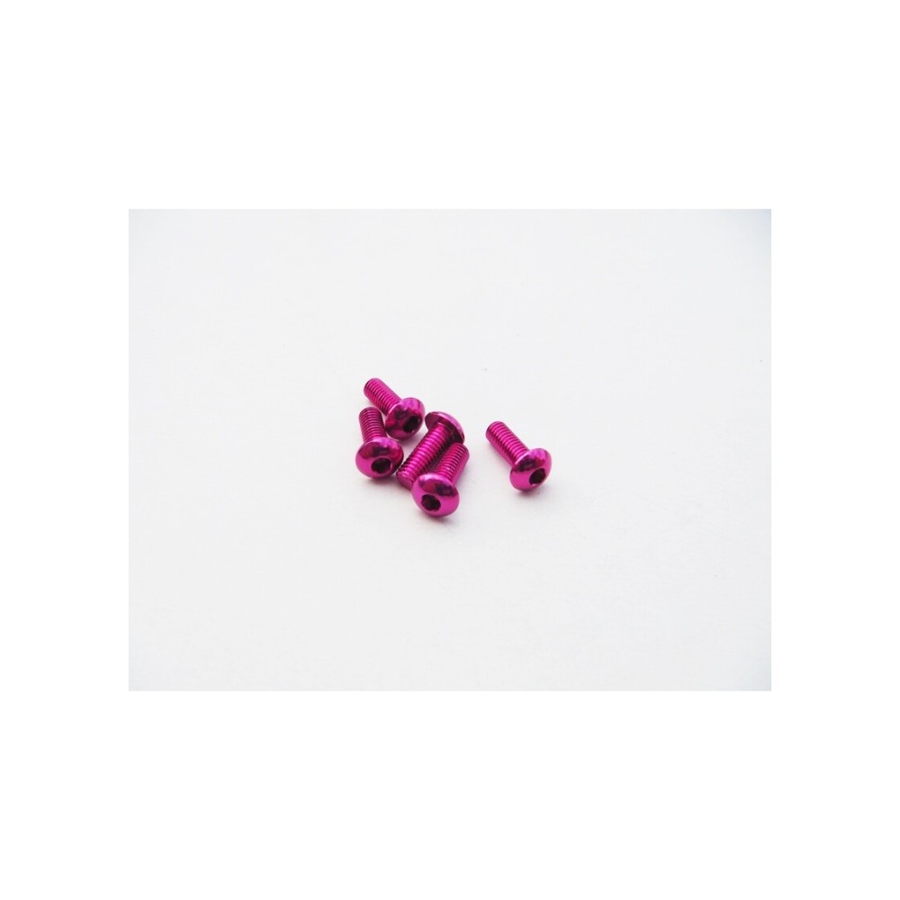 Hiro Seiko Alloy Hex Socket Button Head Screw M3x15 (4pcs | Pink) HS-48734 Hiro Seiko Alloy Hex Socket Button Head Screw M3x15 (4pcs | Pink) HS-48734