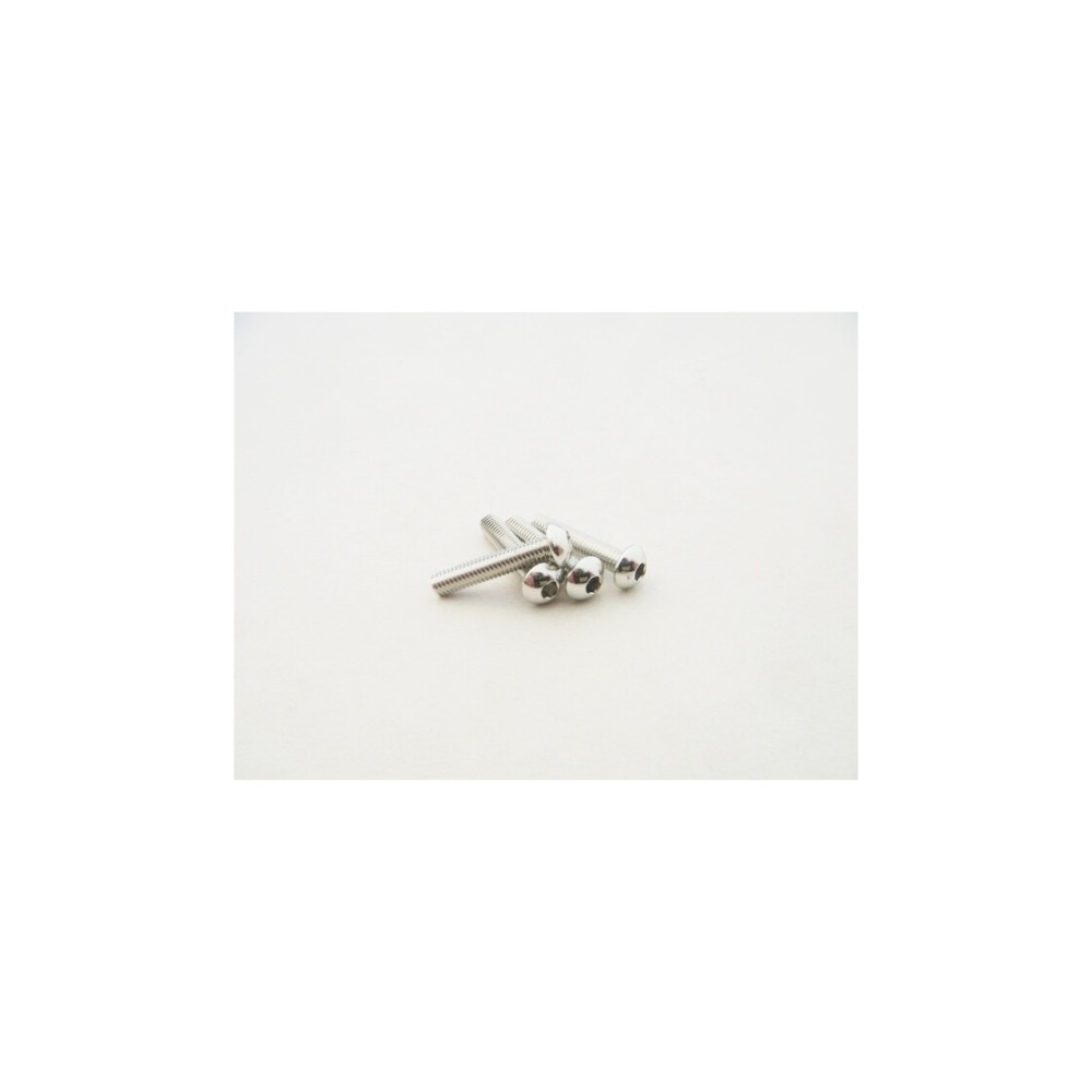 Hiro Seiko Alloy Hex Socket Button Head Screw M3x18 (4pcs | Silver) HS-48741 Hiro Seiko Alloy Hex Socket Button Head Screw M3x18 (4pcs | Silver) HS-48741