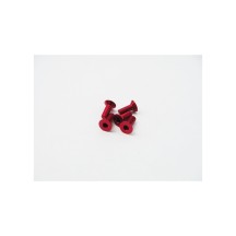 Hiro Seiko Alloy Hex Socket Flat Head Screw M3x15 (4pcs | Red) HS-48759