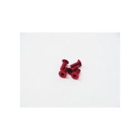Hiro Seiko Alloy Hex Socket Flat Head Screw M3x16 (4pcs | Red) HS-48760
