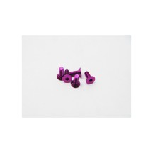 Hiro Seiko Alloy Hex Socket Flat Head Screw M3x14 (4pcs | Purple) HS-48763