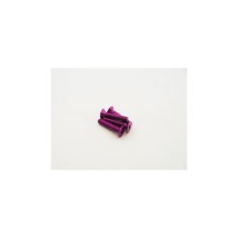 Hiro Seiko Alloy Hex Socket Flat Head Screw M3x18 (4pcs | Purple) HS-48766