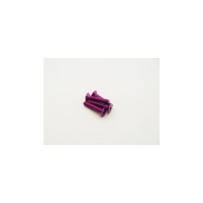 Hiro Seiko Alloy Hex Socket Flat Head Screw M3x18 (4pcs | Purple) HS-48766