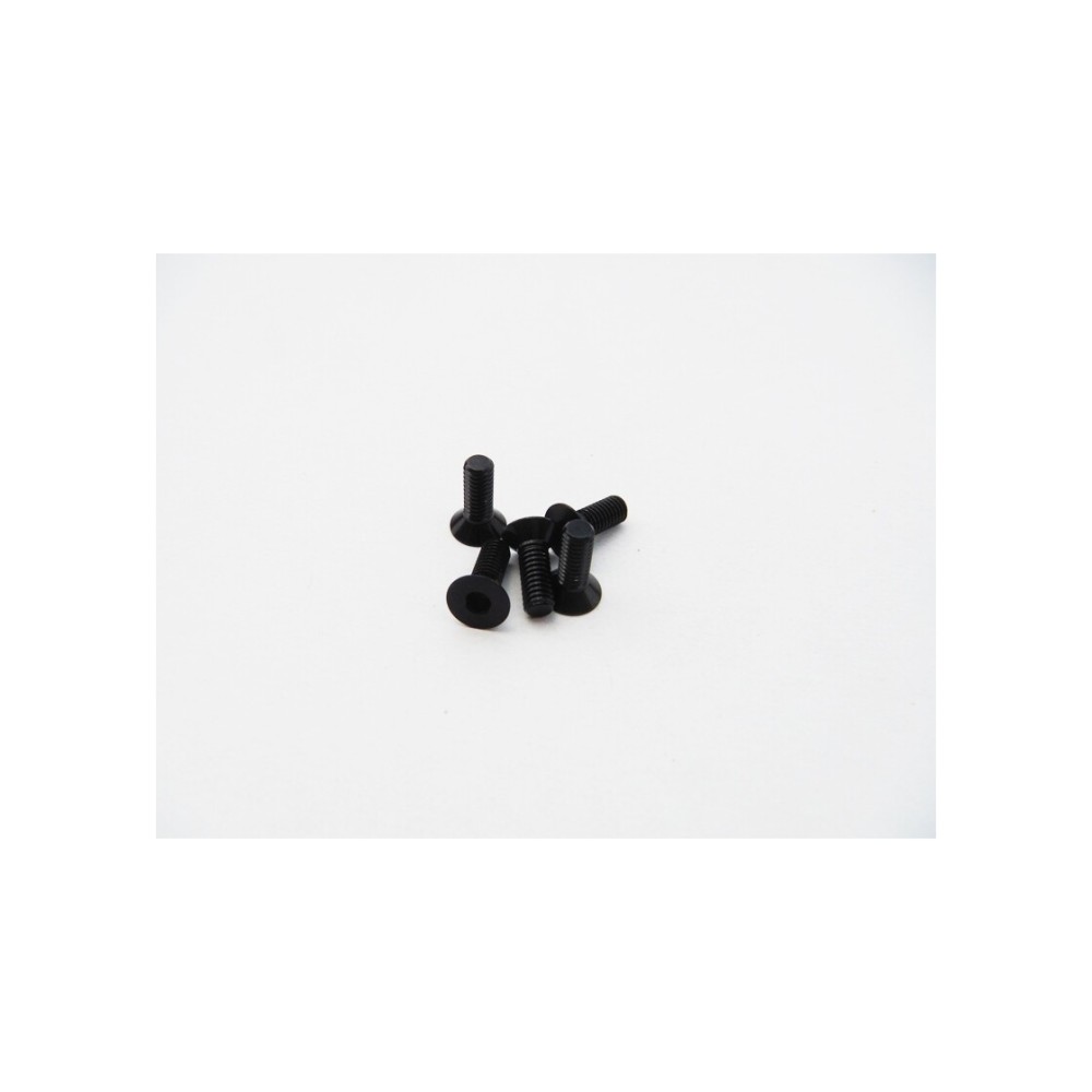 Hiro Seiko Alloy Hex Socket Flat Head Screw M3x16 (4pcs | Black) HS-48780 Hiro Seiko Alloy Hex Socket Flat Head Screw M3x16 (4pcs | Black) HS-48780