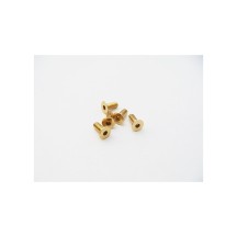 Hiro Seiko Alloy Hex Socket Flat Head Screw M3x15 (4pcs | Gold) HS-48784