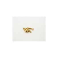 Hiro Seiko Alloy Hex Socket Flat Head Screw M3x18 (4pcs | Gold) HS-48786