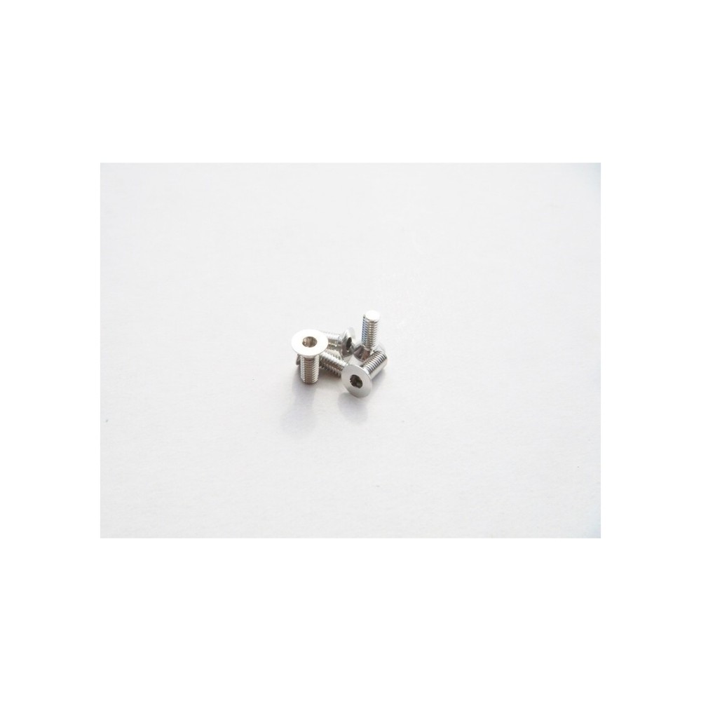 Hiro Seiko Alloy Hex Socket Flat Head Screw M3x16 (4pcs | Silver) HS-48795 Hiro Seiko Alloy Hex Socket Flat Head Screw M3x16 (4pcs | Silver) HS-48795