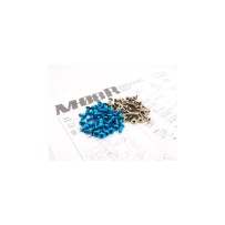 Hiro Seiko M-08R Titan/Alum Hex Socket Screw Set [T-Blue] HS-48806