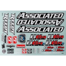 Hoja de pegatinas RC10B6.4 Team Associated AE91993