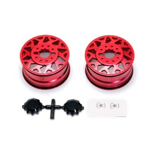 Llanta American Force H01 CONTRA roja con tapa negra CD0601