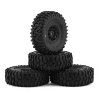 JConcepts Tusk - green compound - pre-mounted, black 3430B Hazard wheel Fits - SCX24 JCO4023-3294