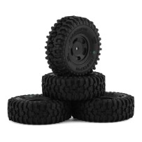 JConcepts Tusk - green compound - pre-mounted, black 3431B Glide 5 wheel Fits - SCX24 JCO4023-32911