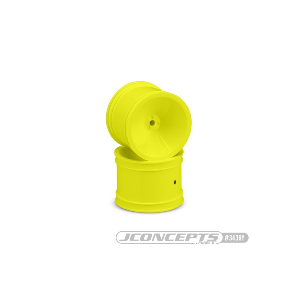 Llanta trasera Mono 1.7 para RC10 amarilla Jconcepts JCO3438Y