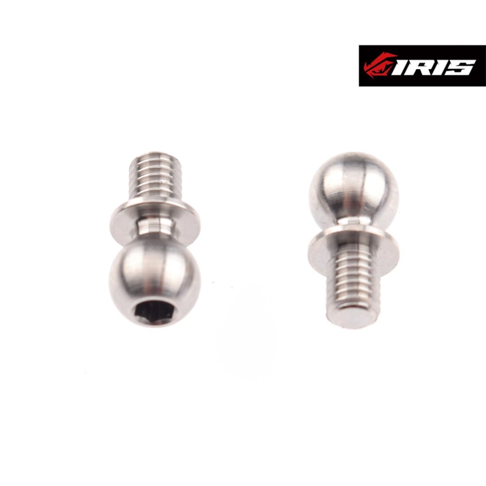 Iris 5x4mm Ballstud - Titanium (2pcs) IRIS-84009