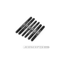 JConcepts - D819 E819 Fin Titanium turnbuckle kit, stealth black - 6pc. JCO2682-2