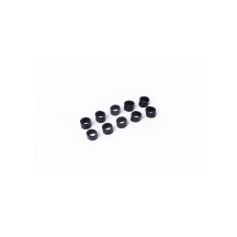 Koswork Silicone Cable Elastic Bands (OD 6mm, Width 5mm, Black) (10) KOS14601