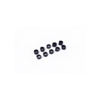Koswork Silicone Cable Elastic Bands (OD 6mm, Width 5mm, Black) (10) KOS14601