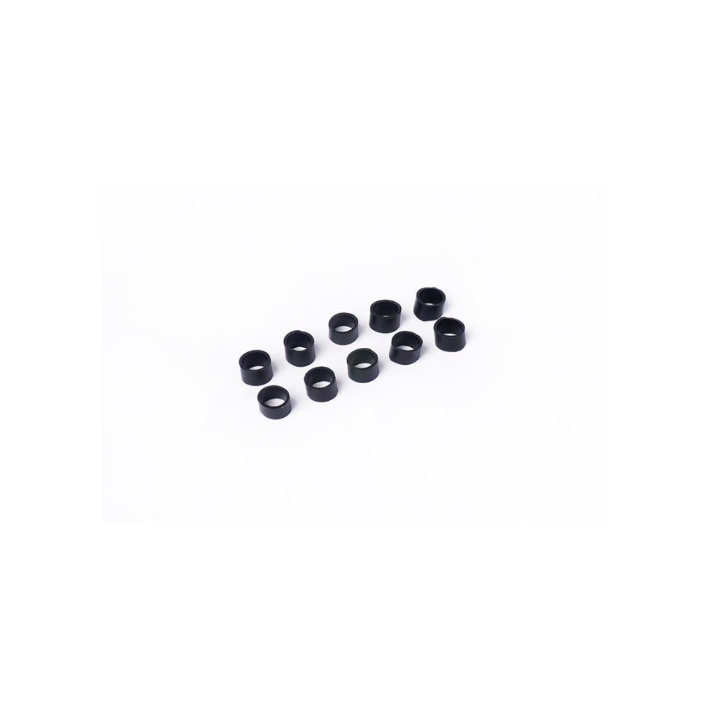 Koswork Silicone Cable Elastic Bands (OD 6mm, Width 5mm, Black) (10) KOS14601