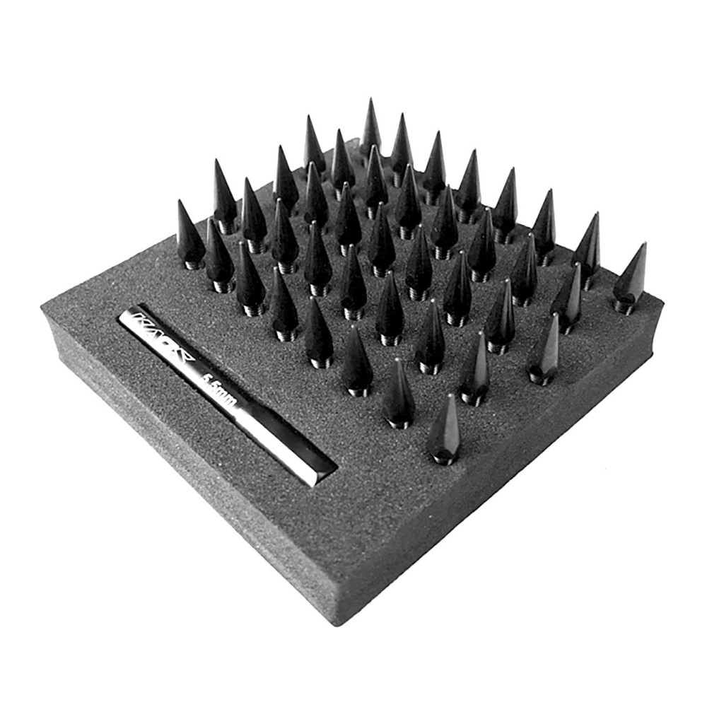 Tornillos rueda pinchos Bullet negros con herramienta