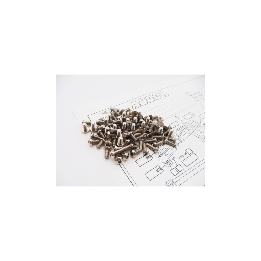 Hiro Seiko A800R Titanium Hex Socket Screw Set (106pcs) HS-48860
