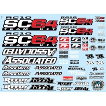 Calcomanías RC10SC6.4 Team Associated AE71180