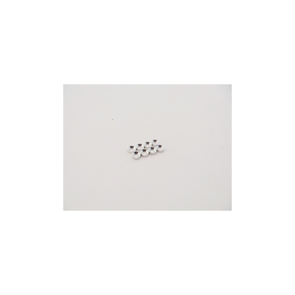 Hiro Seiko M2 Aluminum Countersunk Washer (S-Size) [Silver] (8pcs) HS-48867
