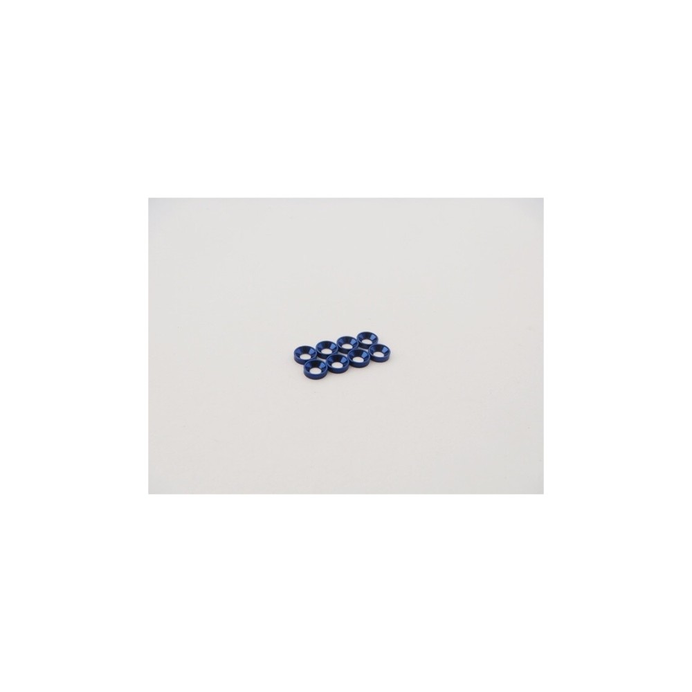 Hiro Seiko M2 Aluminum Countersunk Washer (S-Size) [Y-Blue] (8pcs) HS-48869