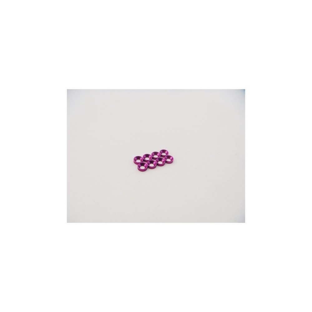 Hiro Seiko M2 Aluminum Countersunk Washer (S-Size) [Purple] (8pcs) HS-48870