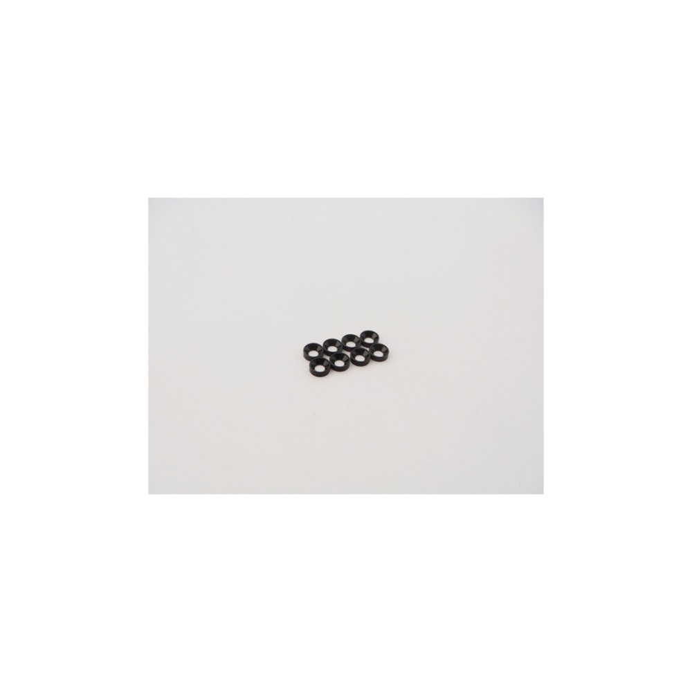 Hiro Seiko M2 Aluminum Countersunk Washer (S-Size) [Black] (8pcs) HS-48872