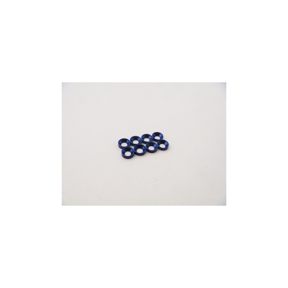 Hiro Seiko M2.5 Aluminum Countersunk Washer (S-Size) [Y-Blue] (8pcs) HS-48876
