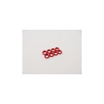 Hiro Seiko M2.5 Aluminum Countersunk Washer (S-Size) [Red] (8pcs) HS-48878