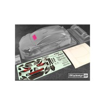 Bittydesign P10R 1/10 190mm rally clear body, 1mm hard BDRX-190P10RH