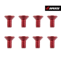 Iris M3x6mm Aluminium Flat Head Screws (Red | 8pcs) IRIS-75023
