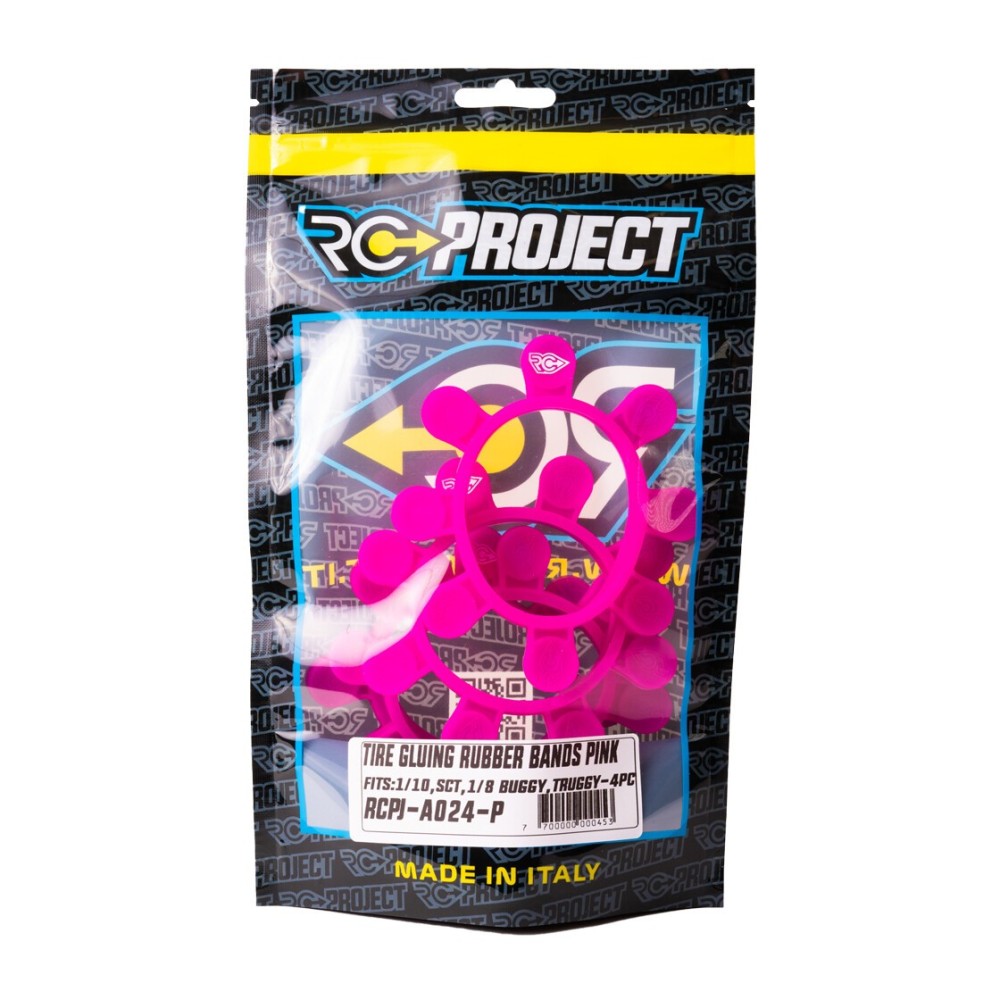 RC-Project Tire Gluing Rubber Bands Pink (4) RCPJ-A024-P RC-Project Tire Gluing Rubber Bands Pink (4) RCPJ-A024-P