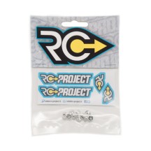RC-Project Ergal 7075-T6 Hex Socket Flat Head Screw for HB D817-HB E817-HB D817T Side guard RCPJ-HB819-001