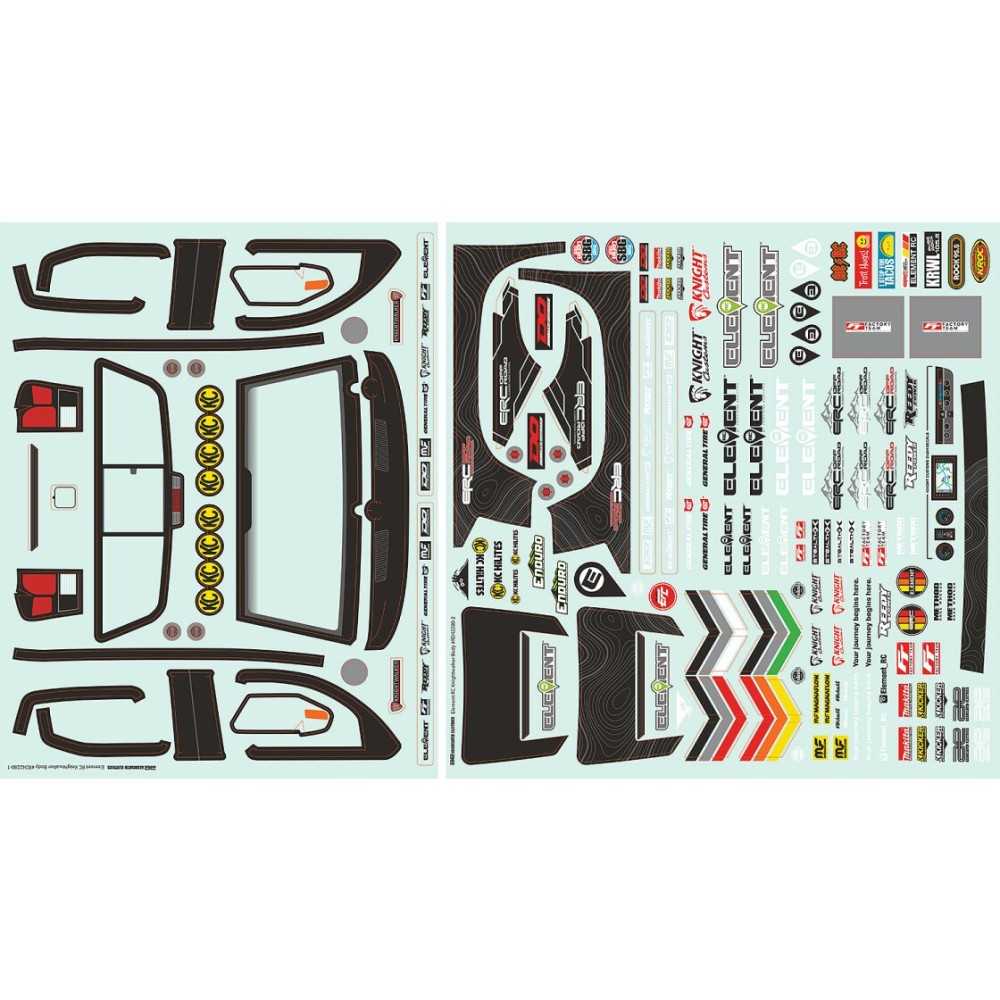 Element RC Knightwalker Body Decal Sheets AE42280 Element RC Knightwalker Body Decal Sheets AE42280