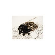 Hiro Seiko X4F'25 Titan/Alloy Hex Socket Screw Set [Black] (101pcs) HS-48946