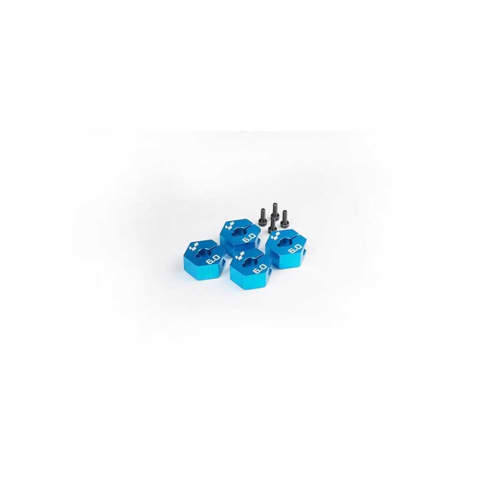 Koswork Tamiya 6mm Aluminum Clamping Wheel Hex (4) Blue KOS04408 Koswork Tamiya 6mm Aluminum Clamping Wheel Hex (4) Blue KOS04408