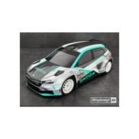 Bittydesign SKODA Fabia RS Rally2 1/10 190mm rally clear body, LightWeight 0,8mm (wing included) BDRX-190FRS2
