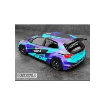 Bittydesign SKODA Fabia RS Rally2 1/10 190mm rally clear body, LightWeight 0,8mm (wing included) BDRX-190FRS2