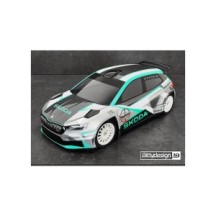 Bittydesign SKODA&nbsp;Fabia RS Rally2&nbsp;1/10 190mm rally&nbsp;clear body, Hard&nbsp;1,2mm&nbsp;(wing included) BDRX-190FRS2H