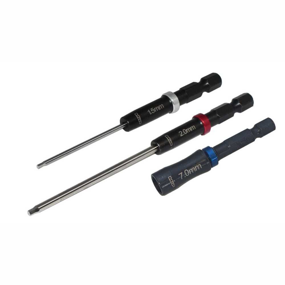 MIP Speed Tip Hex Driver Wrench Set Gen 2, 1.5mm, 2.0mm Hex Wrench & 7.0mm Nut Driver MIP9625