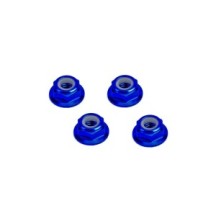 Hiro Seiko 4mm Alloy Flange Nylon Nut (Thin Type) [Y-Blue] HS-48954
