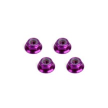 Hiro Seiko 4mm Alloy Flange Nylon Nut (Thin Type) [Purple] HS-48955