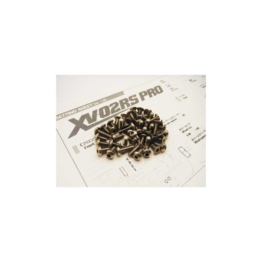 Hiro Seiko XV-02RS PRO Titanium Hex Socket Screw Set HS-48959 Hiro Seiko XV-02RS PRO Titanium Hex Socket Screw Set HS-48959
