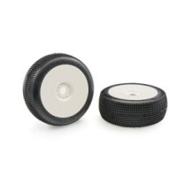 Matrix Nebula Clay Soft 1:8 Buggy Tires Pre-glued (White Wheels | 2pcs) MX-NEBCS-GL