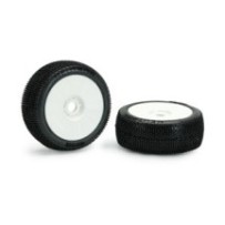 Matrix Neutron Clay Soft 1:8 Buggy Tires Pre-glued (White Wheels | 2pcs) MX-NEUCS-GL